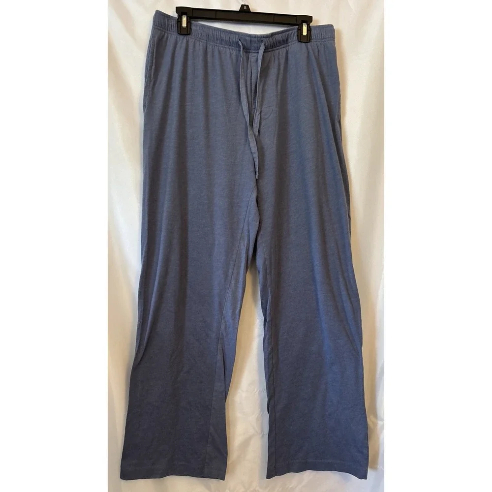 Croft & Barrow Mens Blue Lounge Pants Pajamas Elastic Drawstring Waist M